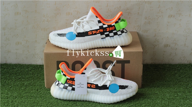 Off White x Adidas Yeezy Boost 350 V2 Custom
